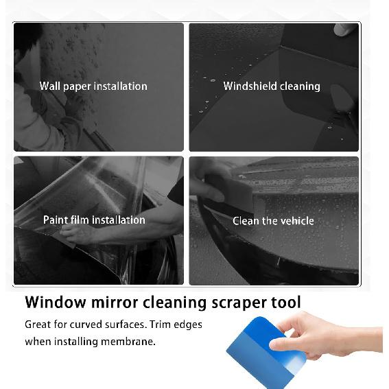 2 PCS PPF Squeegee, TPU Coating Anti-Scratch Window Tint Squeegee Water Remover Scraper, Soft Silicone Rubber Squeegee for Vinyl Wrap Protection