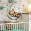 Cartoon Goodnight Bear Moon Star Home Background Beautification and Decoration Wall Stickers