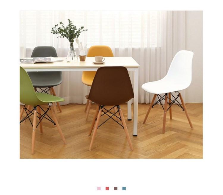 Nordic Modern Dining & Office Chair with Plastic Backrest - Simplistic Design for Home and Work.