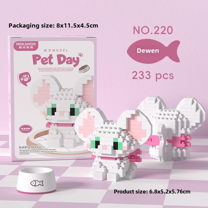 Puppy Cat Series Micro Particle Building Block Children's Educational Assembly Toy