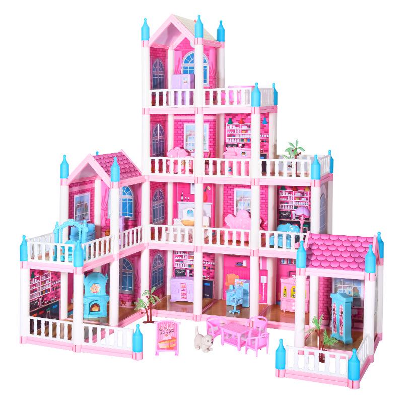 DIY Princess Dollhouse - Children's Pretend Play Castle Villa Set