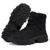 Damen Schneestiefel Hohe Outdoor Sportschuhe Plüsch Warm Baumwollschuhe Rutschfest Gehen Freizeitschuhe Dicke Sohle Verschleißfest