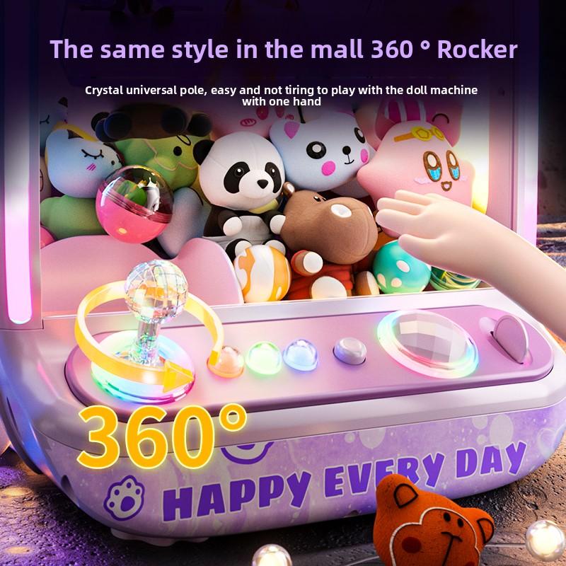 Diy Automatic Doll Machine Kids Coin Operated Play Game Small Claw Catch Toys Crane Machines Music Doll For Christmas Gifts