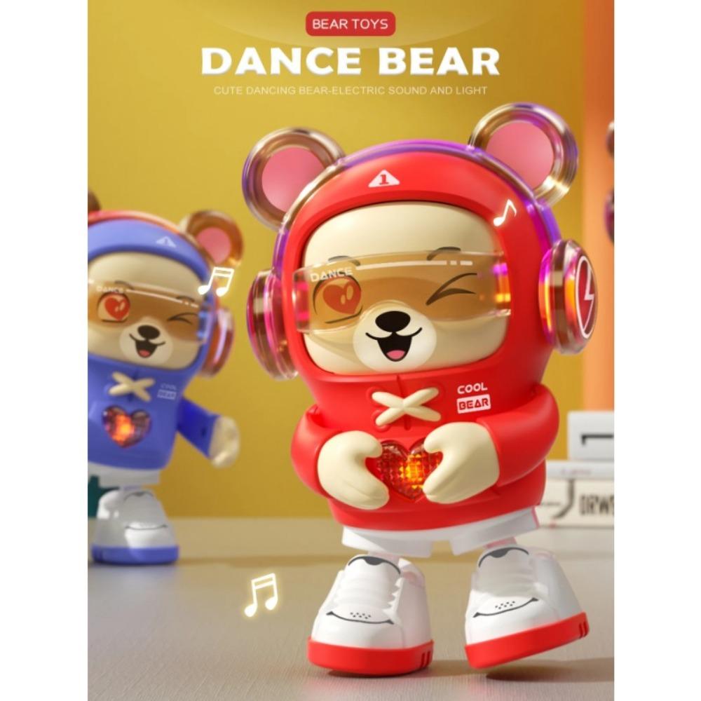Dancing Bear Baby Dragon Toys, Lighting and Dancing Robot Mode Cute Shape 2 Gear Switches for 3+ Childs Not Include Battery