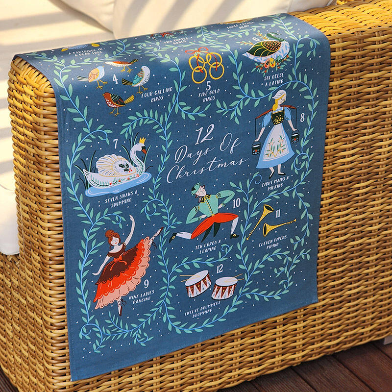 12-day cotton tea towel Tea towel - 12 days