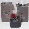 Flocking Bear Figurines with Preserved Rose Eternal Rose with Gift Box Romantic Gift for Girlfriend Wife Valentine's Day Anniversary Gift