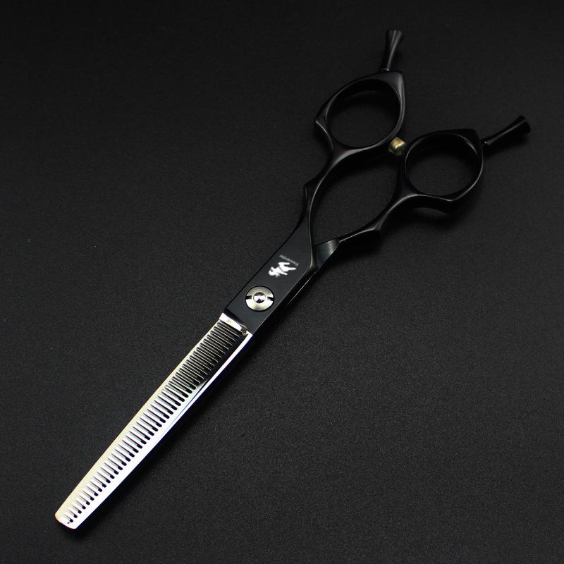 Freelander de 6,5 polegadas, tesoura de beleza para dentes de animais de estimação, tesoura de beleza colorida, tesoura fina, tesoura de dentes densos