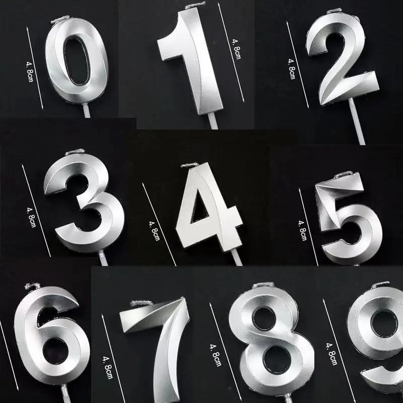 New 0 1 2 3 4 5 6 7 8 9 Cake Topper Kids Girls Boys Baby Party Supplies Colorful Decoration Wedding Birthday Number Cake Candles