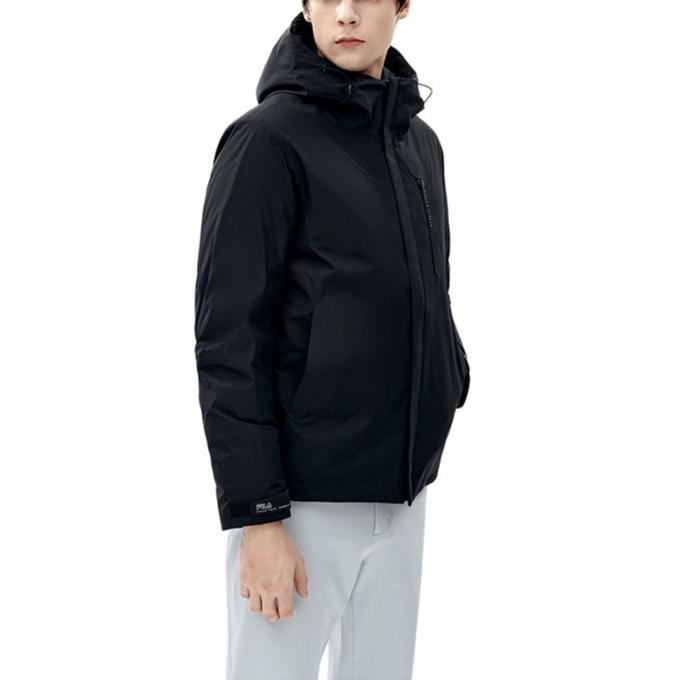FILA Fw22 Simple Warm Down Jacket Men Outerwear Black F11M247903F-BK