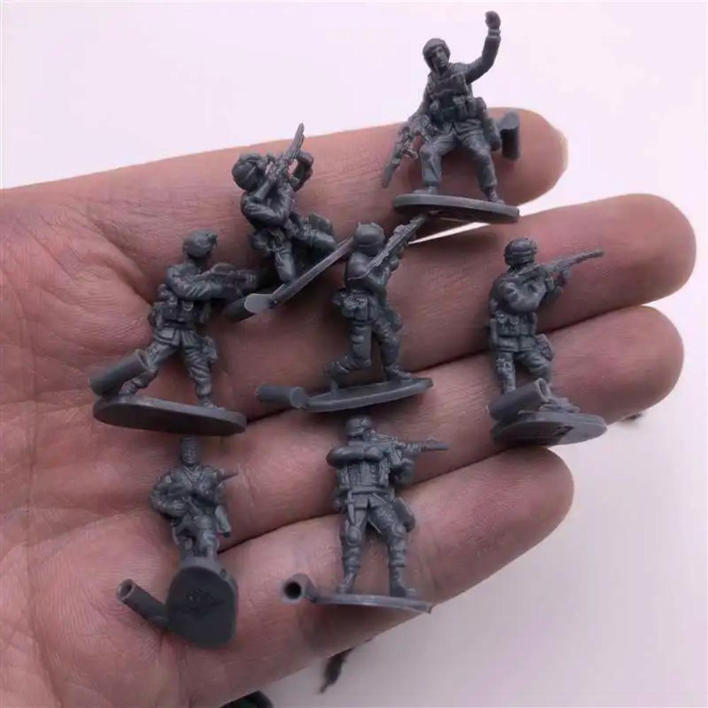 1:72 4D Zusammenbau Soldatenmodell Kunststoff Kleiner Soldat Verschiedene Formen Sandtischmodell Spielzeug