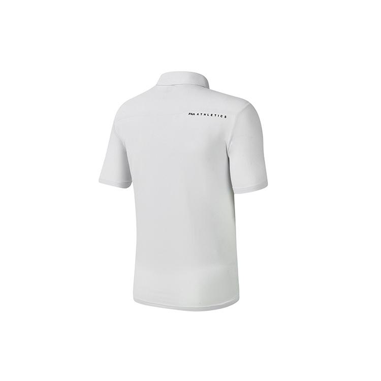 FILA Athletics Polo Shirts Men's Earth Gray Polo Collar Moderate Straight Fit A11M231121F-GY