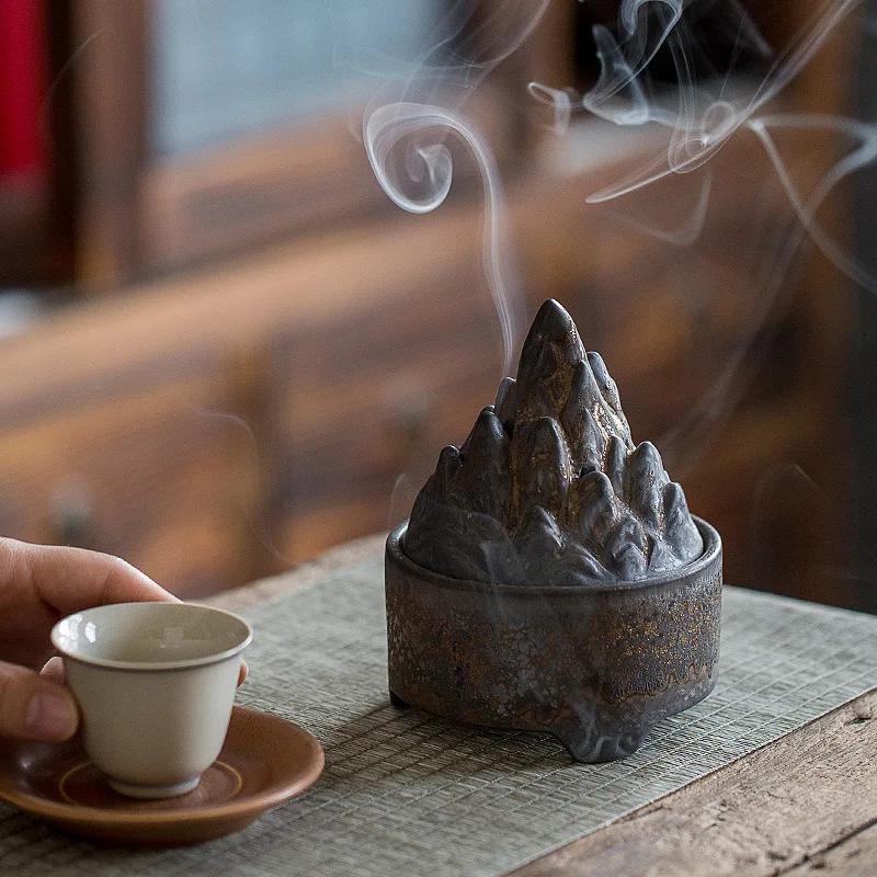 Vintage Ceramic Wire Incense Burner Home Indoor Zen Incense Burner Agarwood Sandalwood Burner Tibetan Incense Holder