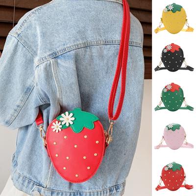 Παιδικά Παιδιά Κορίτσια Χαριτωμένα Cartoon Strawberry Messenger Crossbody τσάντες ώμου