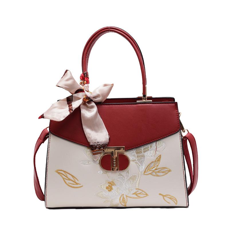 Chinese Style Embroidered Red Handbag for Women, Wedding Purse, Crossbody/Shoulder Bag, Gift for Mom/Mother-in-Law