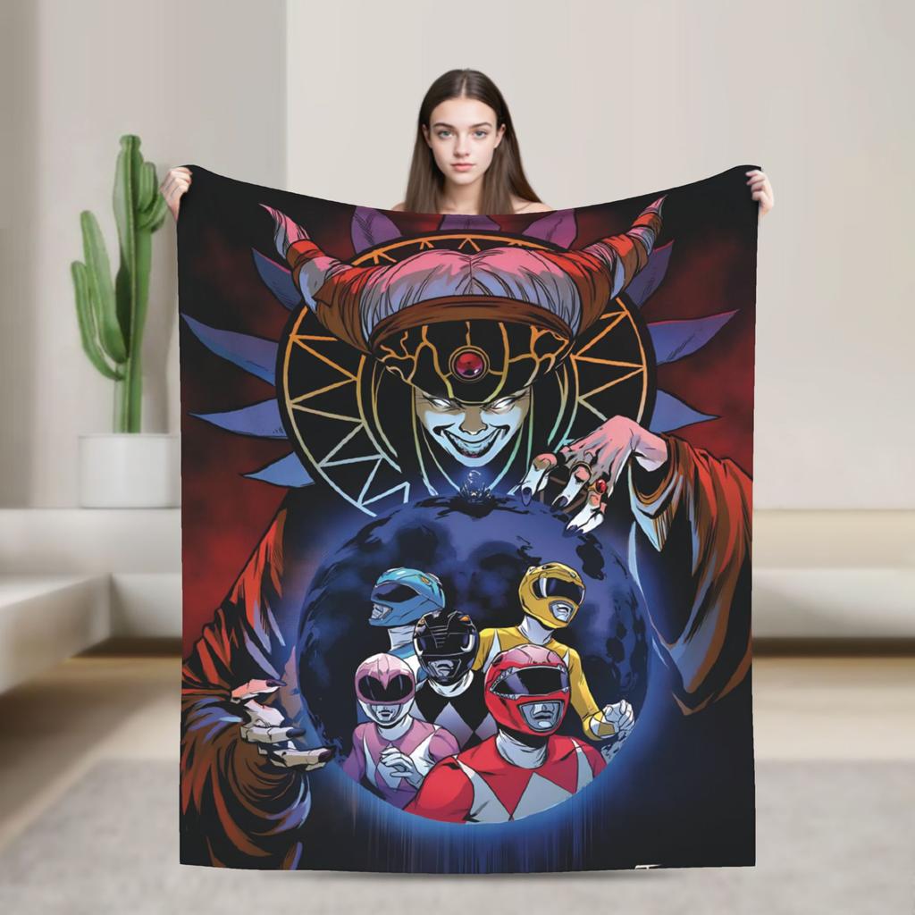 M-Mighty Morphin P-Power Rangers Coperte Calde Morbide Per Bambini Adulti Divano Sedia Divano Letto Coperta in Flanella Copriletto