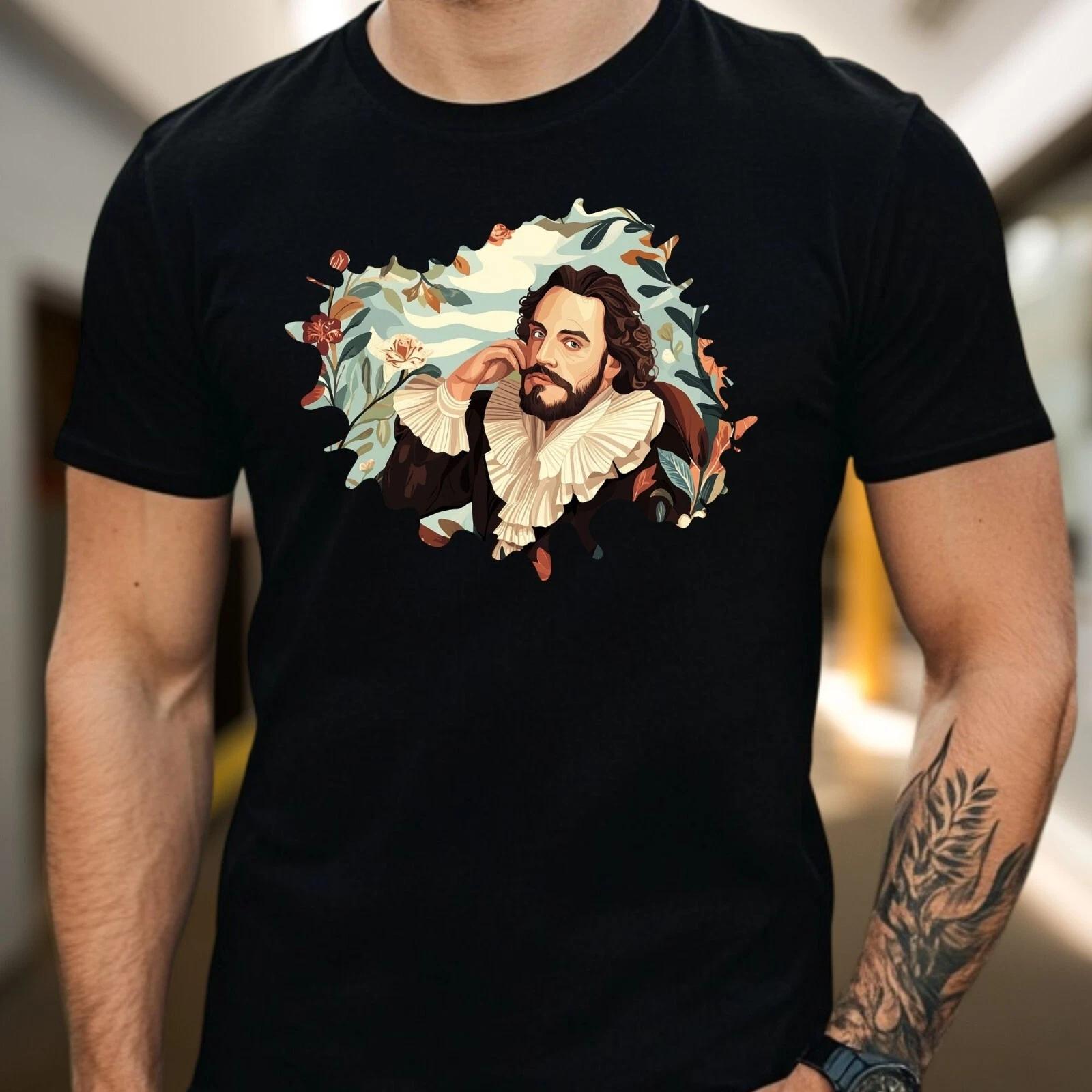 T-Shirt Herren Shakespeare Motiv Baumwolle Größe S bis 5XL XXXL