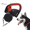 Retractable Dog Leash for 2 Dogs Nylon Traction Rope with LED Lights Ergonomic Handle Poop Bag Holder for Small Dogs