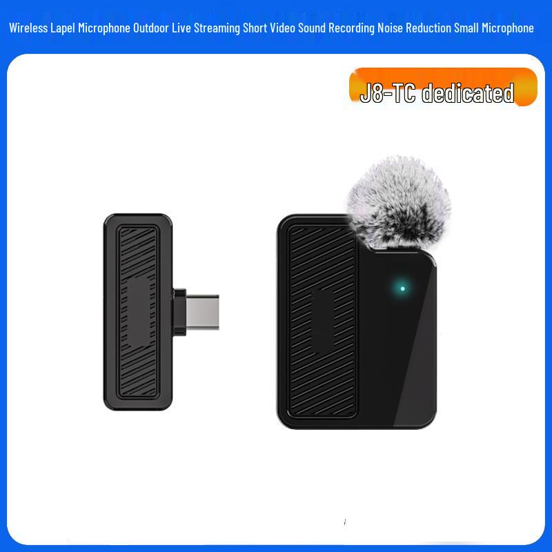 Dual Wireless Lavalier Microphone for Outdoor Live Broadcasts and Video Recording with Noise Reduction