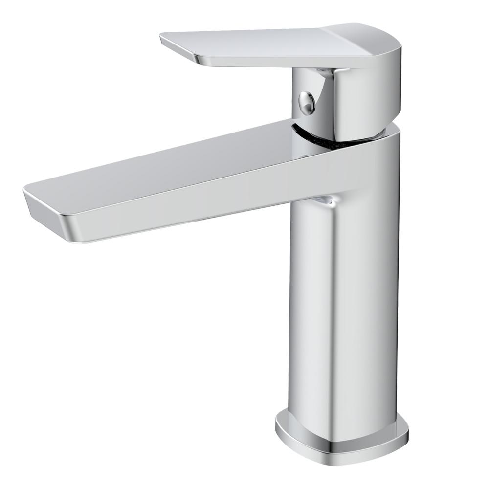 Modern Chrome Ware Deck Mounted Brass Basin Mixer Faucet Bathroom Basin Faucet (as the picture,Polished)