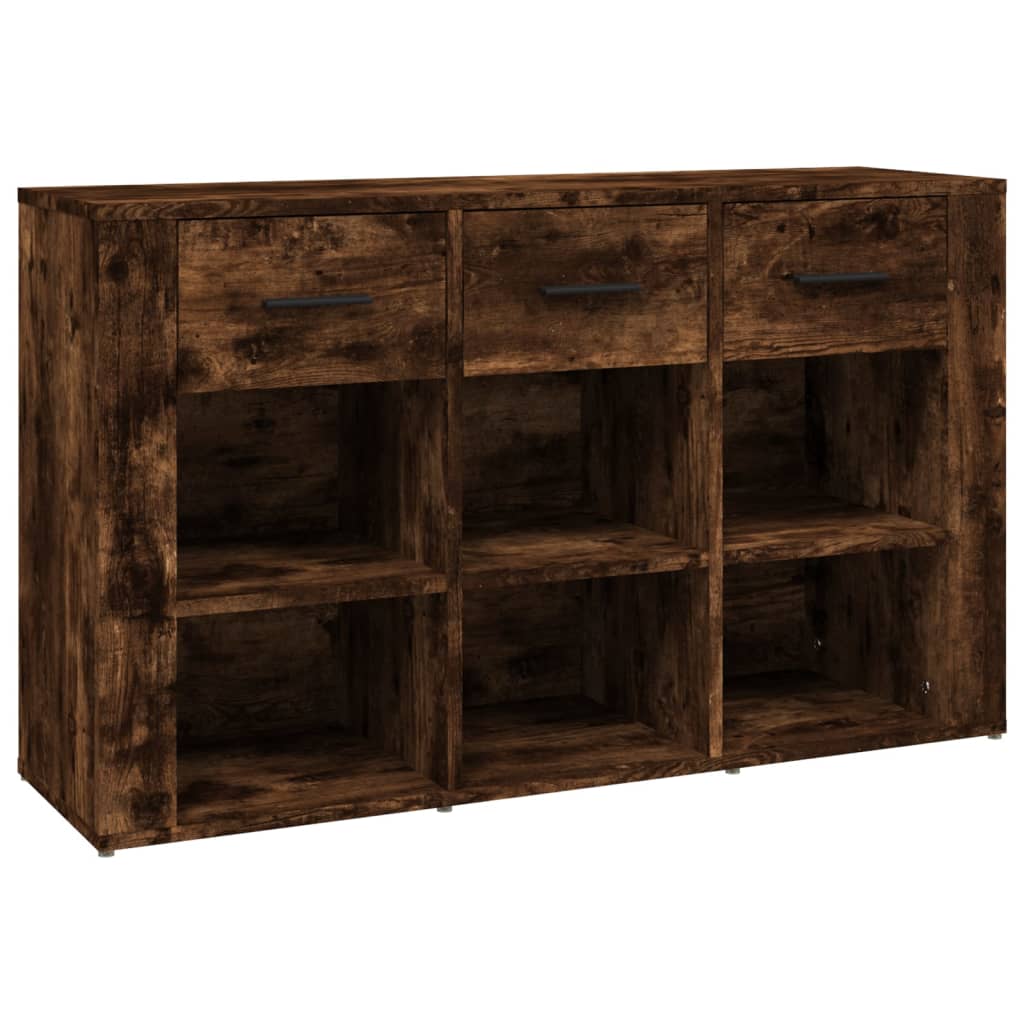 Sideboard in Smoked Oak Finish 100 x 30 x 59.5 cm Engineered Wood
