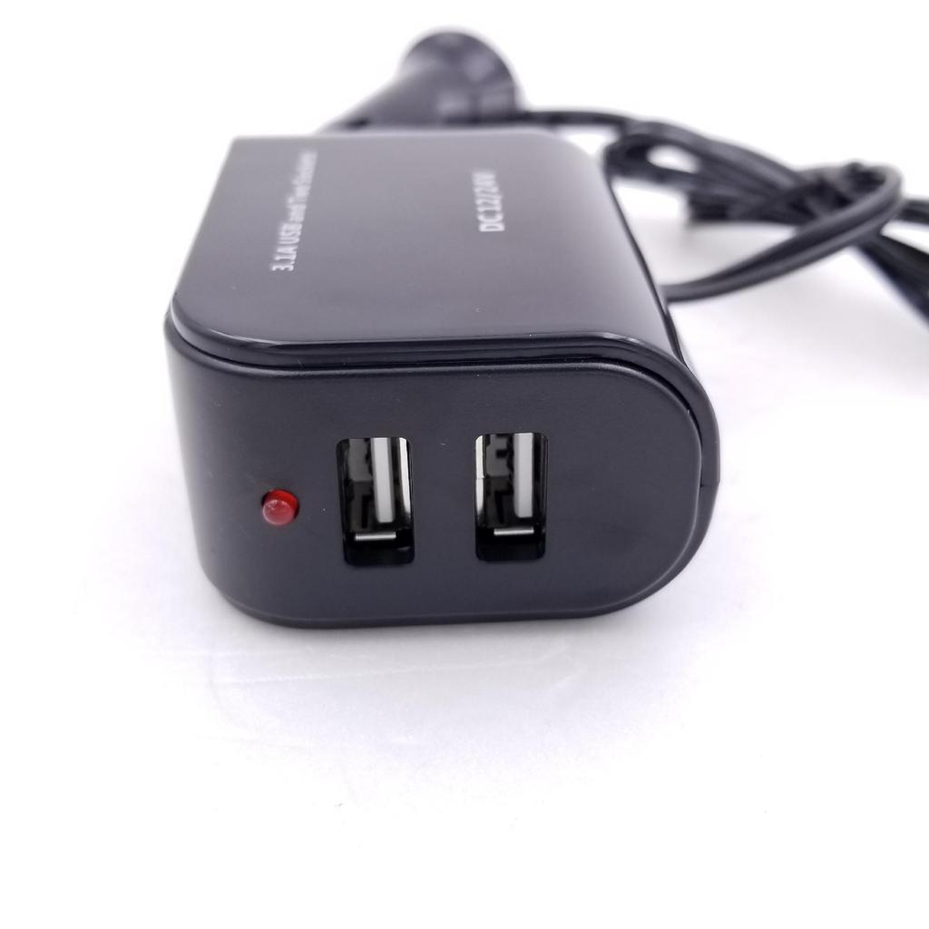 WF-102 Dual USB Cigarette Lighter Adapter with 2 USB Sockets and 3.1A Output