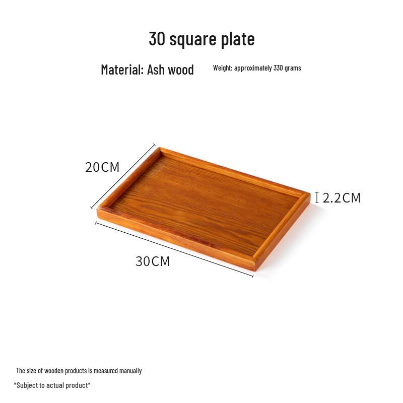 Rechteckiges Serviertablett aus Massivholz