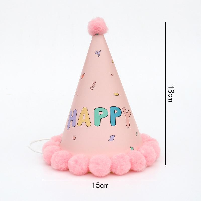 10Pcs/Bag Happy Birthday Party Hats Rainbow Diy Handmade Cap Crown Baby Shower Decoration Boy Girl Birthday Party Photo Props