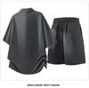 Men's Plus Size Moisture-Wicking Polo Shirt & Sports Shorts Set