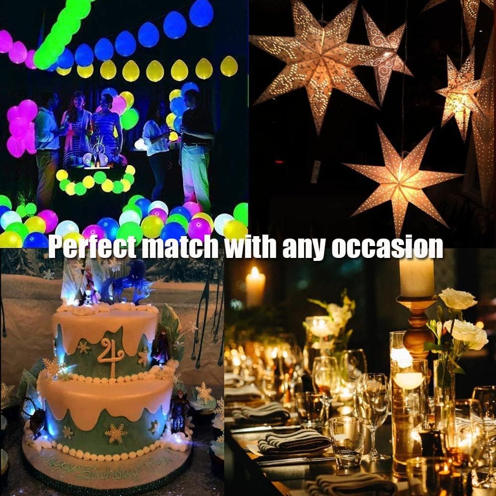 50pcs Mini LED Round Balloon Lights Flash Round Balloon Lamp Filler Decorated Ball Lamp for Paper Lantern Balloon Party Festival