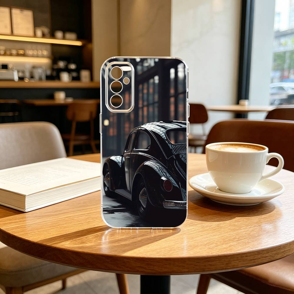 V-Vintage B-Beetle Cars Phone Case For SamsungA10,12,20,21S,30,31,40,50,51,52,70,71 Transparent Cover