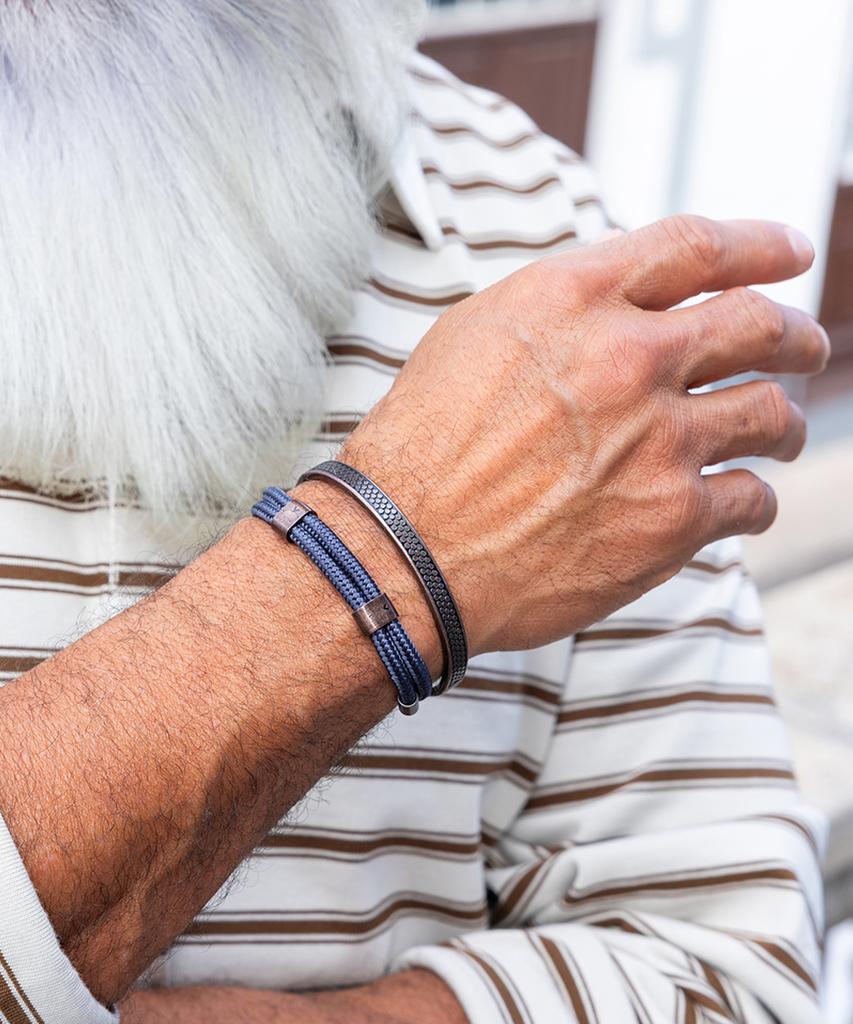 Pig&Hen Double Little Louis Bracelet - Slate Gray X Bronze