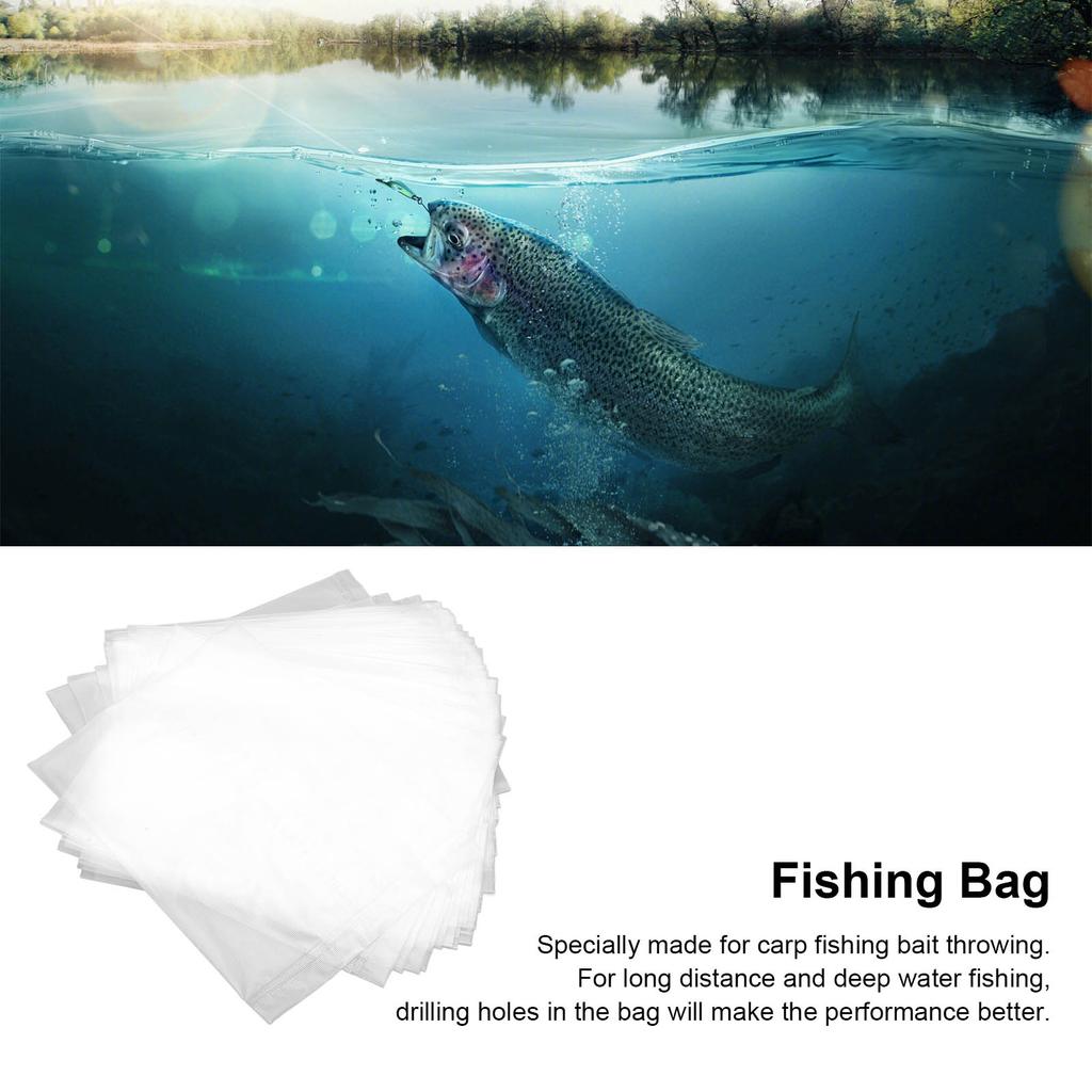 50Pcs Water Soluble Bags PVA Dissolve RefillBait Carp Fishing Equipment Tackle Accessories