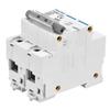 Heschen DC Miniature Circuit Breaker, HSB6C-DC, 2-Pole, DC500V 125A, for Solar Panel Controllers, 35mm DIN Rail Mounting, for PV Systems and Solar