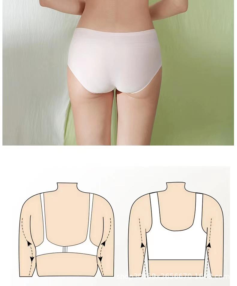 European & American Stylish Lace Front Buckle Wirefree Bra - Minimizes and Enhances with Beautiful Back