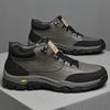 Fashion Luxury Brand Genuine Leather Mens Ankle Boots High Quality Outdoor Sneakers Fashion Treking Footwear Non-Slip Man Hiking Shoes
