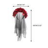 Halloween Floral Veil Headbands Mesh Lace for Women Cosplay Carnival Hair Props