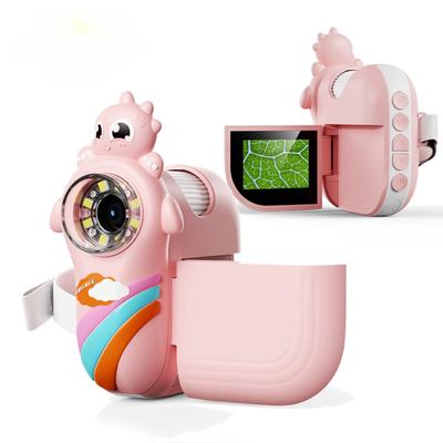 Kinderspielzeugkamera, HD-Digitalmikroskopkameras mit Silikonabdeckung, 2-Zoll-Bildschirm, pädagogisches Spielzeug für Jungen und Mädchen, Geburtstagsgeschenke