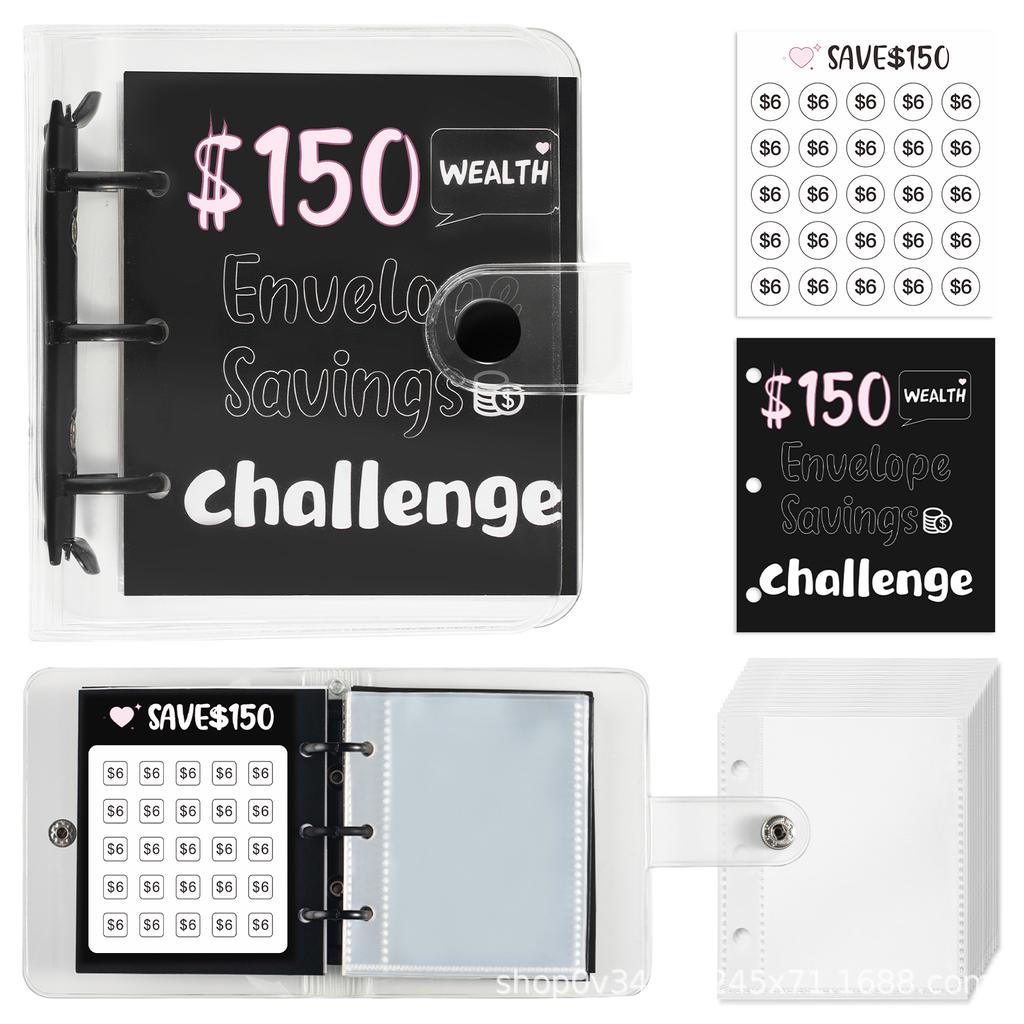PVC Savings Challenges Book Mini Envelope Savings Challenge Easy To Use Money Saving Binder Kids