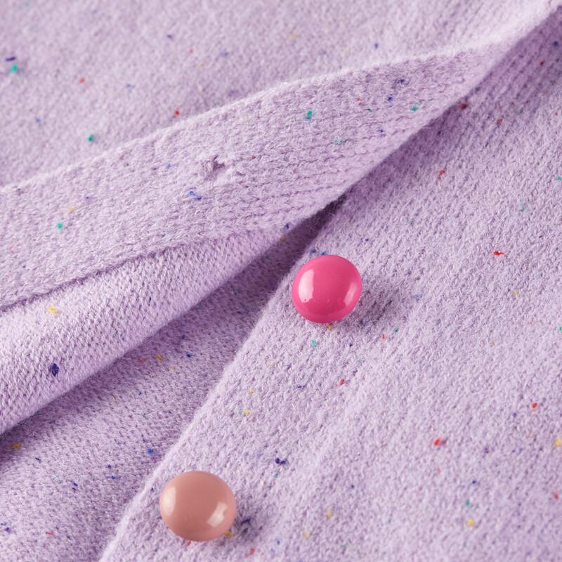 Candy-Colored Crew Neck Knit Cardigan for Women