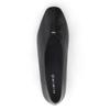 HIMIKO Metal Point Flat Pumps, Genuine Leather with Soft Cushioning, Black, Size 240 (Product Code: 651326)