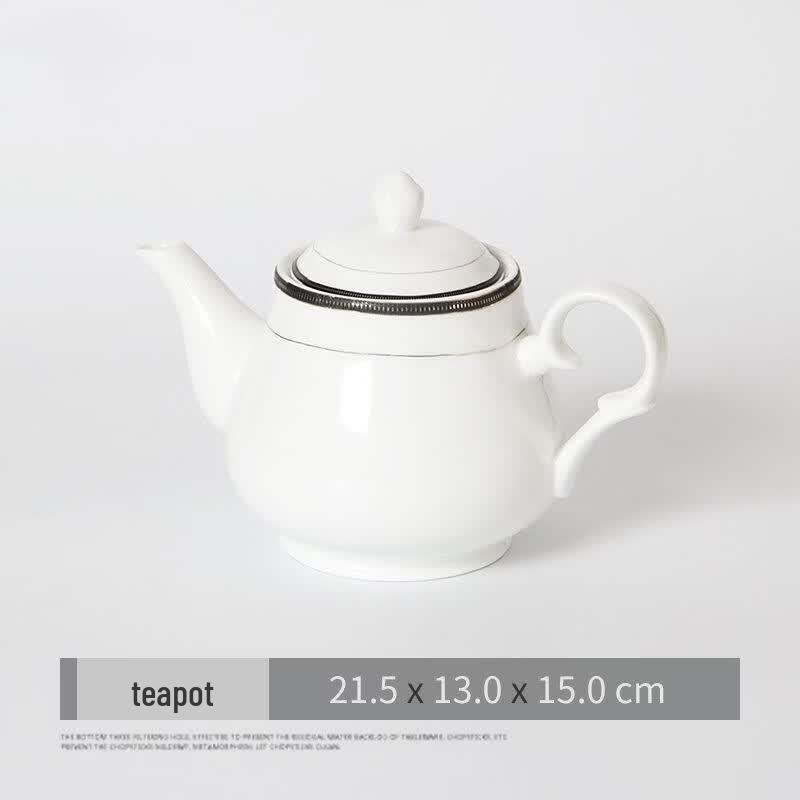Leyongtu Ceramic Teapot with Handle and Lid, 850ml