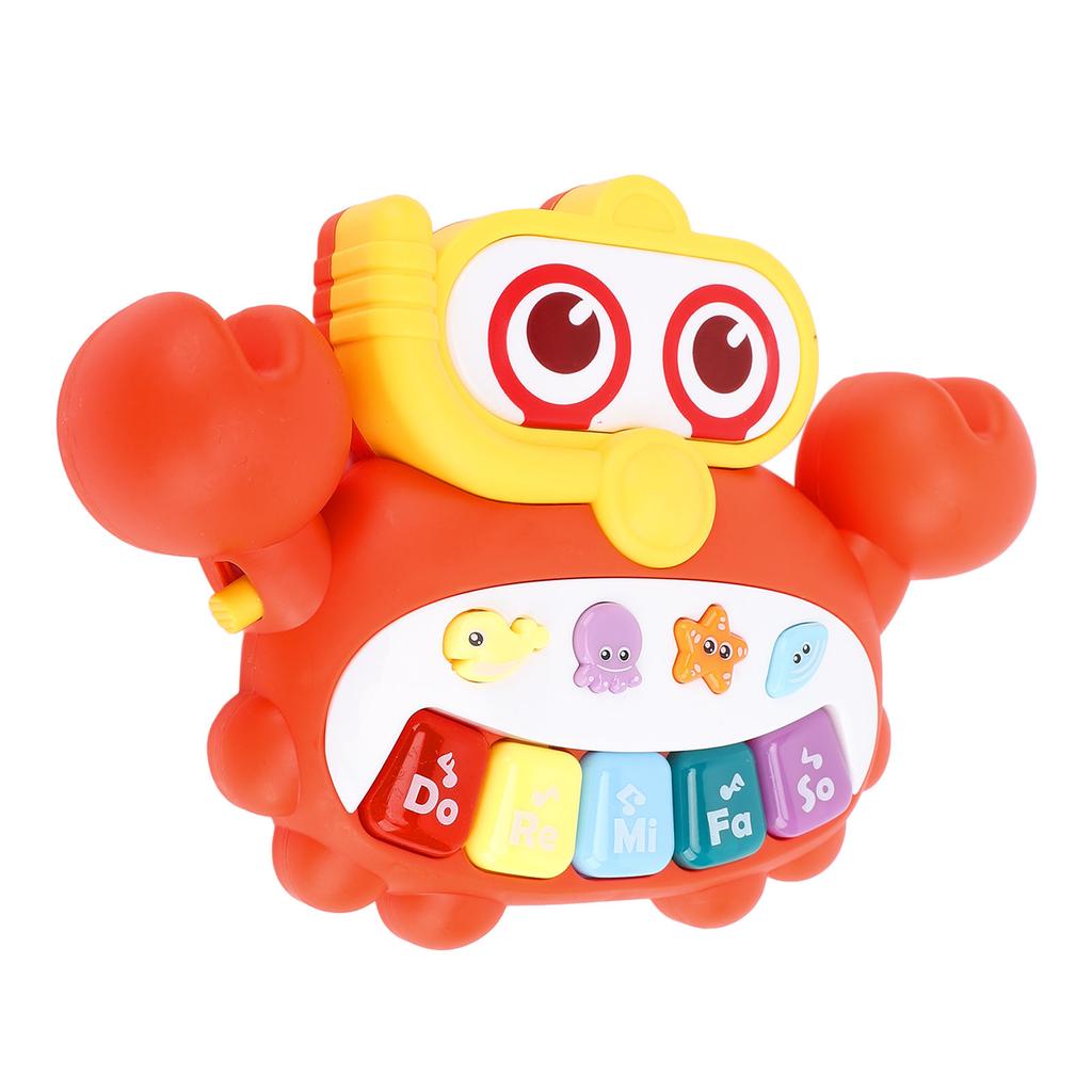 Leuchtendes Baby Klavier Spielzeug Multifunktionales Früherziehungs Krabbenförmiges Säuglingstastaturspielzeug für Baby