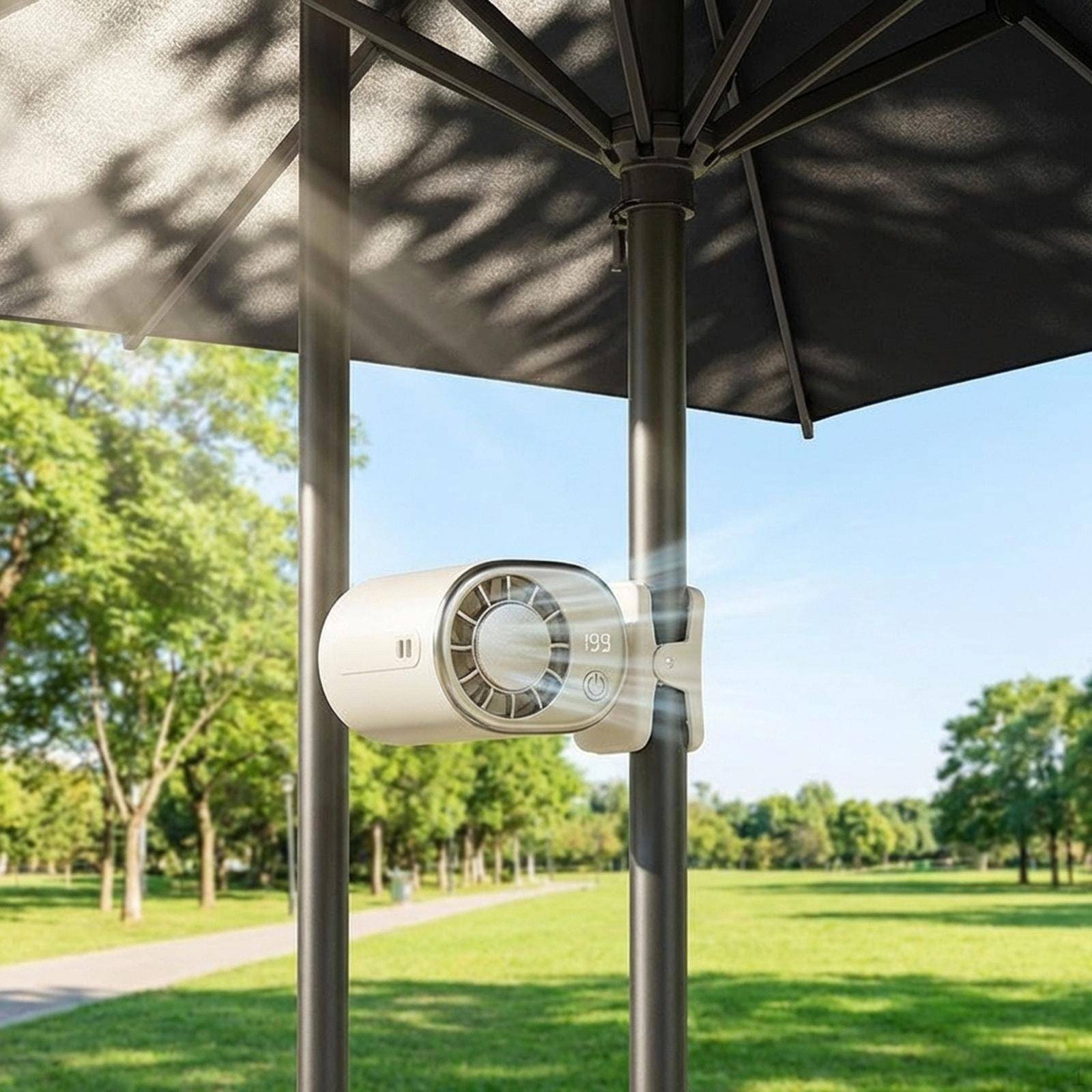 

Mini Portable Belt Fan Clip, Compact Size, Hand And Neck Use, Convenient System, Suitable for белый