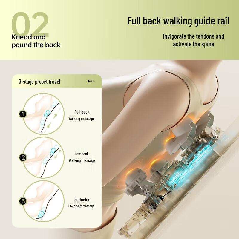 Aux Full Body 3D Airbag Heated Massage Cushion