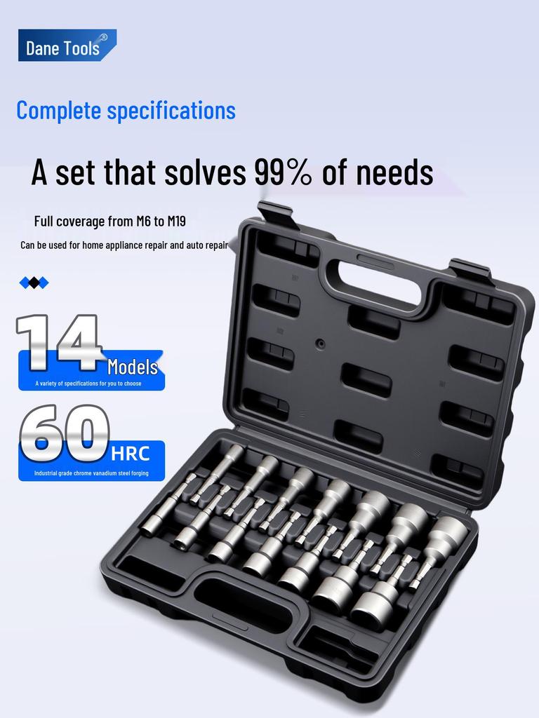 Hexagonal Magnetic Socket Head Self-Tapping Dovetail Screw Adapter for Steel Tile Drill and Air Wrench