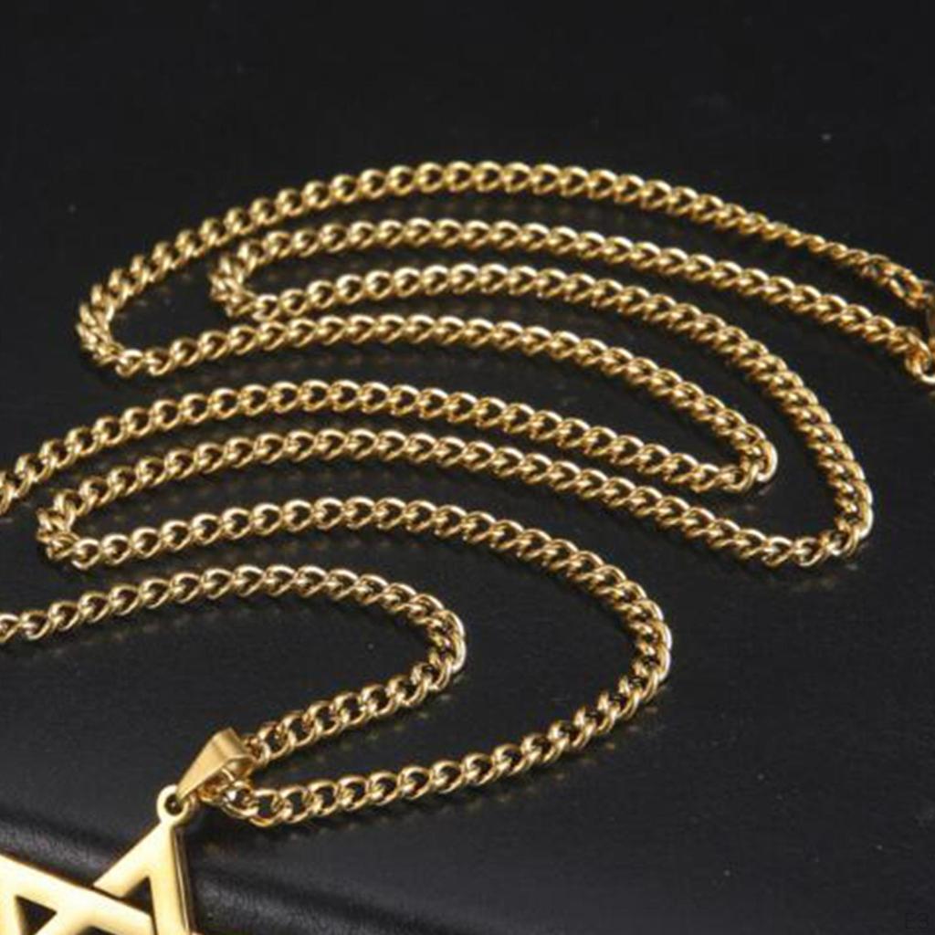 Star of David Jewish Necklace Punk Traditional for Men Women