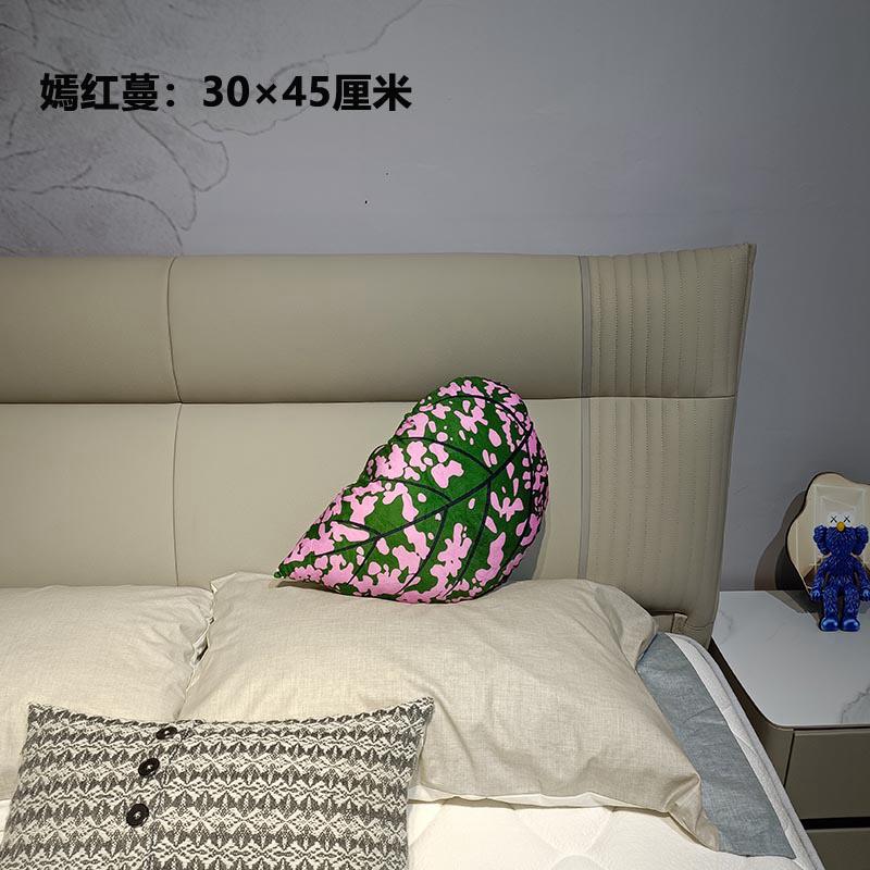 Fully Stuffed Green Leaf Plush Pillow Simulated Soft Plant Cushion Monstera Maple Plushie Peluche Sofa Chair Bed Decor Gift