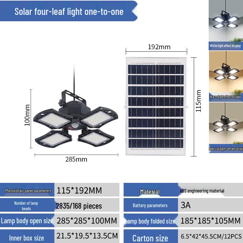 

Foldable Solar-Powered Motion Sensor Waterproof Outdoor Courtyard Light