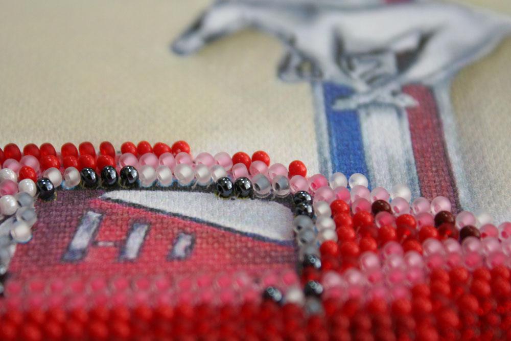 Набор-миди для вышивки бисером на натуральном художественном холсте Абрис Арт Транспорт