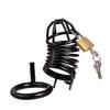 Male Steel Black Chastity Device Belt Bird Metal Cage Cock Lock Restraint Ring Sex Toy For Men